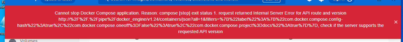 Cannot stop Docker compose application 2