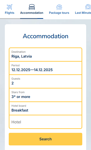 Accommodation search